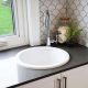 CUISINE ROUND 47 INSET FINE FIRECLAY SINK CUR47FS WHITE GLOSS