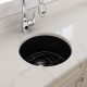 CUISINE ROUND 47 INSET FINE FIRECLAY SINK CUR47FS-MB MATTE BLACK