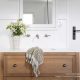 CROMFORD WALL BASIN/BATH TAP SET 134-1126-40-1 BRUSHED NICKEL