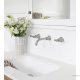 CROMFORD WALL BASIN/BATH TAP SET 134-1126-40-1 BRUSHED NICKEL