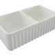 NOVI 85×46 FINE FIRECLAY DOUBLE BOWL BUTLER SINK NO853FS-MW MATTE WHITE