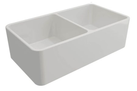 NOVI 85×46 FINE FIRECLAY DOUBLE BOWL BUTLER SINK NO853FS-MW MATTE WHITE