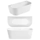 ECO BACK TO WALL BATH TUB – OVERFLOW ECF1775BTW GLOSS WHITE **LOCAL DELIVERY/PICK UP ONLY**