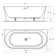 ECO BACK TO WALL BATH TUB – OVERFLOW ECF1775BTW GLOSS WHITE **LOCAL DELIVERY/PICK UP ONLY**