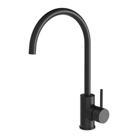 TEVA SINK MIXER WITH 200MM SQUARE GOOSENECK 152-7340-10-1 MATTE BLACK