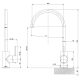 PINA SINK MIXER WITH 200MM GOOSENECK 153-7330-40-1 BRUSHED NICKEL
