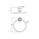 YORK TOWEL RING NR6980AB AGED BRASS