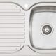 SINGLE BOWL & DRAINER INSET SINK LEFT HAND BOWL PS21 S/STEEL