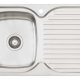 SINGLE BOWL & DRAINER INSET SINK RIGHT HAND BOWL PS22 S/STEEL
