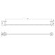 RADII 800MM SINGLE TOWEL RAIL ROUND PLATE RA803-31 BRUSHED CARBON