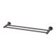 RADII 800MM DOUBLE TOWEL RAIL ROUND PLATE RA812-31 BRUSHED CARBON
