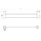 RADII 800MM DOUBLE TOWEL RAIL ROUND PLATE RA812-31 BRUSHED CARBON