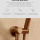ROUND GOOSENECK HIGH RISE SWIVEL HOB SPOUT MS08-PVDBZ LUSTRE BRONZE
