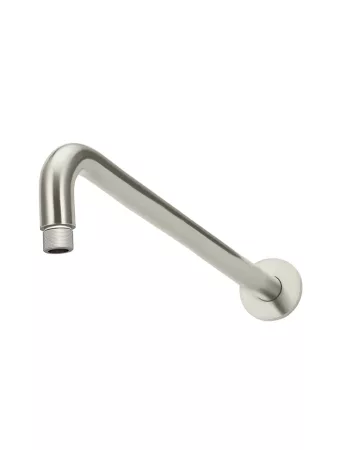 ROUND WALL SHOWER CURVED ARM 400MM MA09-400-PVDBN BRUSHED NICKEL