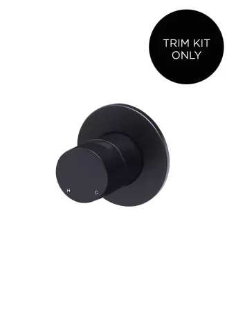ROUND WALL MIXER PINLESS HANDLE TRIM KIT ONLY MW03PN-FIN MATTE BLACK