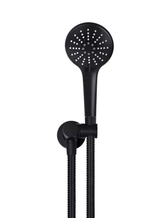 ROUND HANDSHOWER ON SWIVEL BRACKET MZ06 MATTE BLACK
