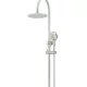 ROUND GOOSENECK SHOWER SET 200MM ROSE + THREE FUNCTION HANDSHOWER MZ0904-PVDBN BRUSHED NICKEL