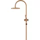 ROUND GOOSENECK SHOWER SET 200MM ROSE + THREE FUNCTION HANDSHOWER MZ0904-PVDBZ LUSTRE BRONZE