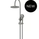 ROUND GOOSENECK SHOWER SET 200MM ROSE + THREE FUNCTION HANDSHOWER MZ0904-PVDGM SHADOW GUNMETAL