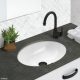 KARMEN 480MM ROUND UNDERMOUNT BASIN TR908 GLOSS WHITE