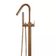 ROUND PADDLE FREESTANDING BATH SPOUT AND HAND SHOWER MB09PD-PVDBZ LUSTRE BRONZE
