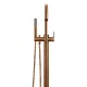 ROUND PADDLE FREESTANDING BATH SPOUT AND HAND SHOWER MB09PD-PVDBZ LUSTRE BRONZE