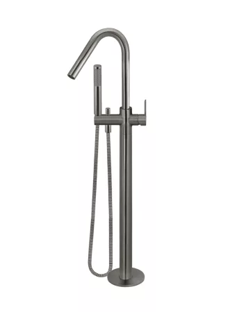 ROUND PADDLE FREESTANDING BATH SPOUT AND HAND SHOWER MB09PD-PVDGM SHADOW GUNMETAL