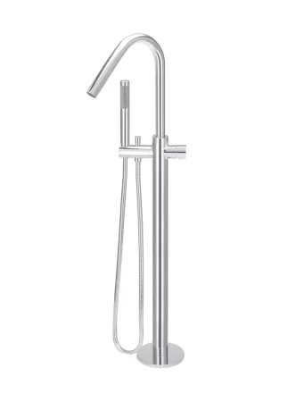 ROUND PINLESS FREESTANDING BATH SPOUT AND HAND SHOWER MB09PN-C POLISHED CHROME