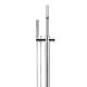 ROUND PINLESS FREESTANDING BATH SPOUT AND HAND SHOWER MB09PN-C POLISHED CHROME