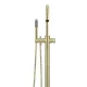 ROUND PINLESS FREESTANDING BATH SPOUT AND HAND SHOWER MB09PN-PVDBB TIGER BRONZE