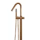 ROUND PINLESS FREESTANDING BATH SPOUT AND HAND SHOWER MB09PN-PVDBZ LUSTRE BRONZE