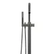 ROUND PINLESS FREESTANDING BATH SPOUT AND HAND SHOWER MB09PN-PVDGM SHADOW GUNMETAL