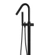 ROUND PINLESS FREESTANDING BATH SPOUT AND HAND SHOWER MB09PN MATTE BLACK