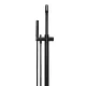 ROUND PINLESS FREESTANDING BATH SPOUT AND HAND SHOWER MB09PN MATTE BLACK