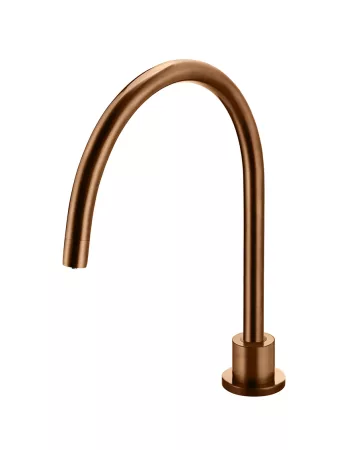 ROUND GOOSENECK HIGH RISE SWIVEL HOB SPOUT MS08-PVDBZ LUSTRE BRONZE