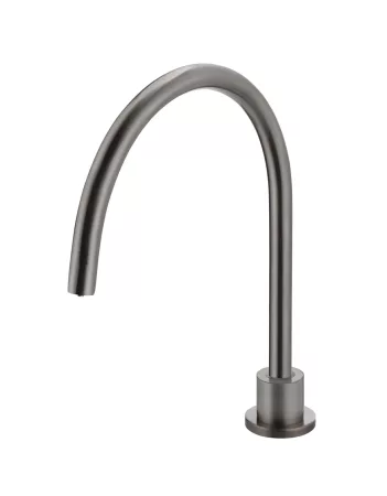 ROUND GOOSENECK HIGH RISE SWIVEL HOB SPOUT MS08-PVDGM SHADOW GUNMETAL