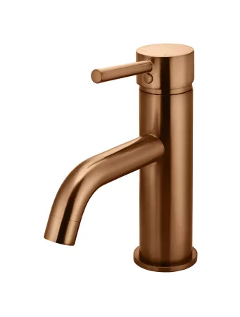 ROUND BASIN MIXER CURVED MB03-PVDBZ LUSTRE BRONZE