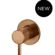 ROUND WALL MIXER SHORT PIN LEVER TRIM KIT MW03S-FIN-PVDBZ LUSTRE BRONZE