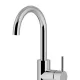 ROUND GOOSENECK BASIN MIXER WITH COLD START MB17-C POLISHED CHROME