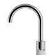 ROUND GOOSENECK BASIN MIXER WITH COLD START MB17-C POLISHED CHROME