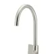 ROUND GOOSENECK KITCHEN MIXER WITH PADDLE HANDLE MK03PD-PVDBN BRUSHED NICKEL
