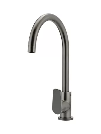 ROUND GOOSENECK KITCHEN MIXER WITH PADDLE HANDLE MK03PD-PVDGM SHADOW GUNMETAL