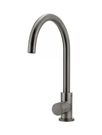ROUND GOOSENECK KITCHEN MIXER WITH PINLESS HANDLE MK03PN-PVDGM SHADOW GUNMETAL