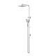 CHAO SQUARE TWIN SHOWER COLUMN SET, MULTIFUNCTION HANDPIECE A-CHA013 CHROME