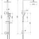 CHAO SQUARE TWIN SHOWER COLUMN SET, MULTIFUNCTION HANDPIECE A-CHA013 CHROME
