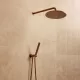 ROUND WALL SHOWER CURVED ARM 400MM MA09-400-PVDBZ LUSTRE BRONZE