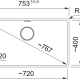 MARIS SINGLE UNDERMOUNT BOWL MRG110-72ON-FPC ONYX