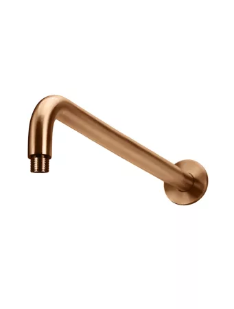 ROUND WALL SHOWER CURVED ARM 400MM MA09-400-PVDBZ LUSTRE BRONZE