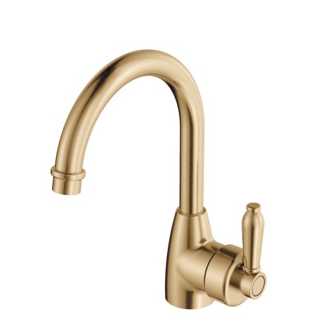 ELEANOR GOOSENECK BASIN MIXER 202104UU-LF URBAN BRASS