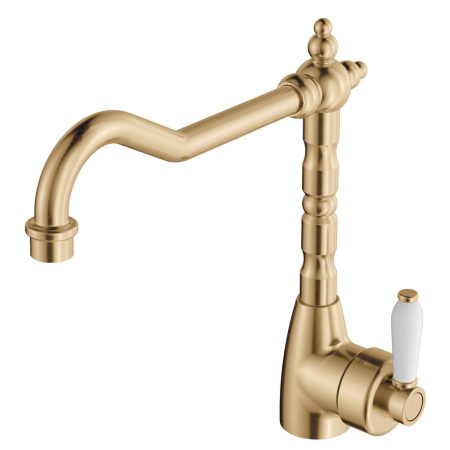 ELEANOR SHEPHERDS CROOK SINK MIXER 202105UB URBAN BRASS/CERAMIC